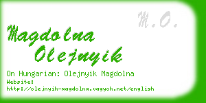 magdolna olejnyik business card